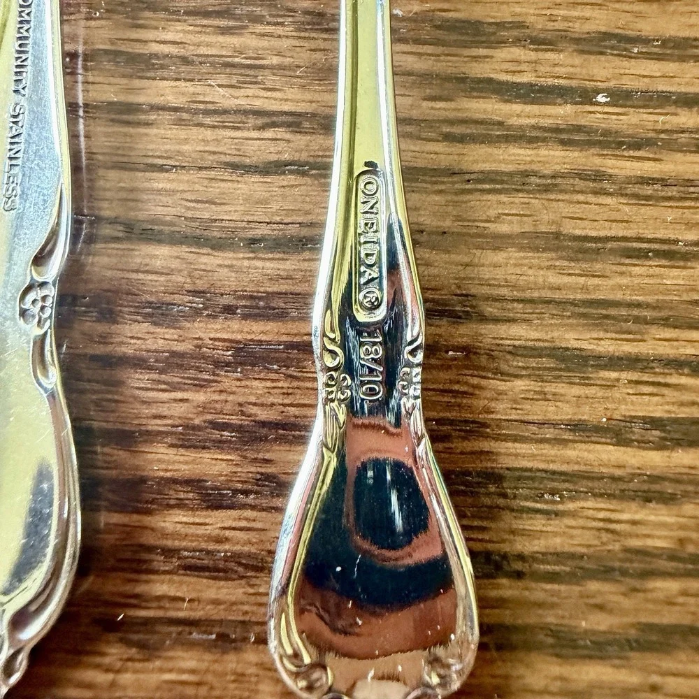 ONEIDA Community Stainless Steel Baby Spoon & Oneida Baby Fork